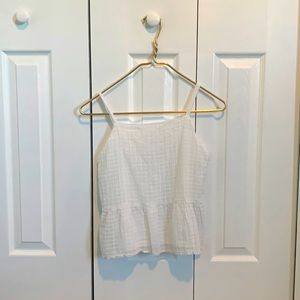 Art Class, Girls, White Woven Flared Tank Top, Size Large (10/12)